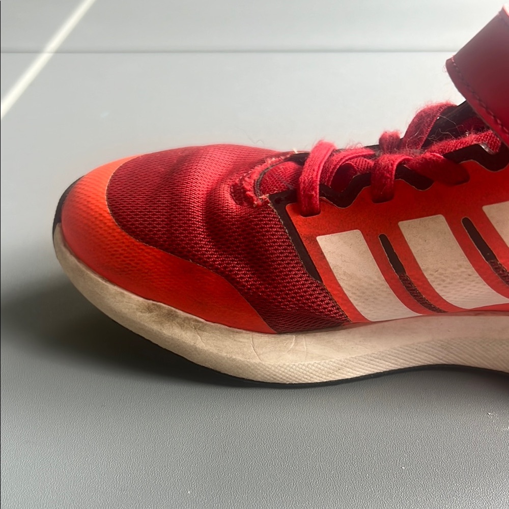 Adidas Red and White Sneakers - Picture 5 of 7